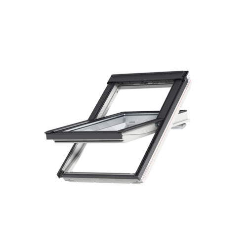 Finestra a bilico manuale "GGU" in legno di pino bianco, poliuretano bianco e alluminio by VELUX
