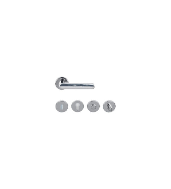 Kit maniglieria "Doe" per porta a battente in colore Cromo lucido