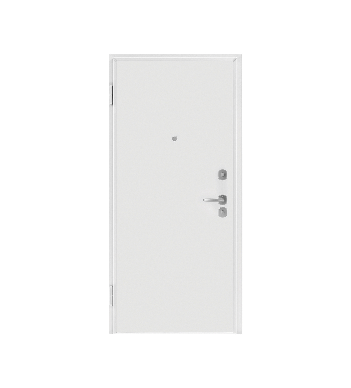 Porta blindata "Sicura" con pannello in colore Bianco Micro e finiture in colore Bianco